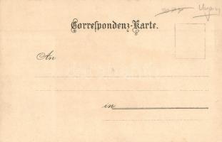 Visegrád, Etzelsburg, Hauptthor, Brunnen / Vár a főkapuval és kúttal. H. Koch Wien I. No. 19. Art No...