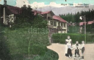Tátraháza, Mlynceky; Tátraházi idill, gyerekek, üdülő / idyll with children, villa (EB)