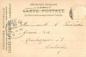 1900 Paris, Exposition Universelle. La plateforme mobile, Hongrois. Chicorée Nouvelle Cambrai / Mobi...