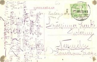 Süttő, Római katolikus templom és iskola. W. L. Bp. 5782. (ragasztónyom / glue mark)