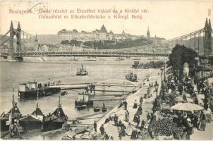 Budapest V. Pesti alsó rakparti piac, Erzsébet híd és Királyi vár (EK)