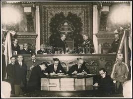 1931 Budapest, főpolgármester és jegyző választás. 5 db fotó 24x16 cm