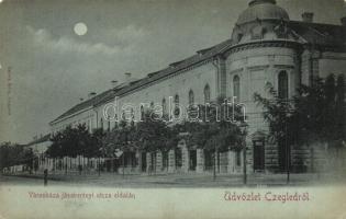 Cegléd, Városháza, Jászberényi utca. Sebők Béla kiadása (kopott sarkak / worn corners)