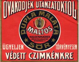 Dekoratív szines litho sörreklám boríték / Dekor. Briefumschlag mit Brauerei-Reklame, color Litho