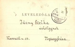 1899 Brassó, Kronstadt, Brasov; Római katolikus templom, Kolostor utca, üzlet. Zeidner H. kiadása / ...