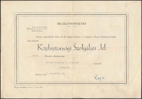 1947 Rajk László belügyminiszter aláírása kitüntetés adományozó levélen