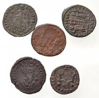 5db-os vegyes római rézpénz tétel a Kr. u. IV. századból T:2,2-,3
5pcs of Roman copper coins from t...