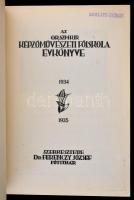 1935 Az Országos Magyar Királyi Képzőművészeti Főiskola Évkönyve 1934-1935. Szerk.: Dr. Ferenczy Józ...