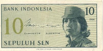 Indonézia 1964. 1s, 5s, 10s, 25s, 50s, 25R, 50R T:I