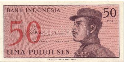 Indonézia 1964. 1s, 5s, 10s, 25s, 50s, 25R, 50R T:I