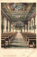 Nagyszeben, Hermannstadt, Sibiu; Szent Ferenc rendi nővérek nagyszebeni tanintézetének kápolnája, belső. Drotleff Jos. műintézet kiadása / Franciscan chapel interior (kis szakadás / small tear)