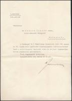 1939 Reményi Schneller Lajos pénzügyminiszter aláírása kinevezésen