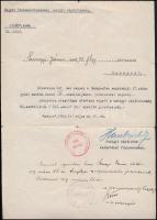 1919 Haubrich Béla hadügyi népbiztos aláírása kinevezésen