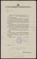 1934 Huszár Aladár Budapest főpolgármesterének aláírása kinevezésen