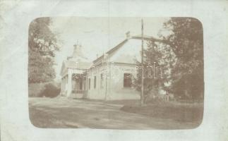 1913 Monospetri, Petreu; Klobusiczky kastély. Klobusiczky Béláné levele és aláírása a hátoldalon / castle. photo (EK)