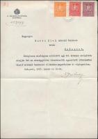 1927 Zsitvay Tibor, a Nemzetgyűlés elnökének aláírása hivatalos levélen