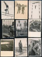 cca 1940-1944 II. világháború, magyar katonai ejtőernyős fotók 34 db / Hungarian military parachute ...