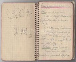 1941 Marosvásárhelyi karpaszományos őrvezető jegyzetfüzete  érdekes írásokkal, rajzokkal, jegyzetekk...