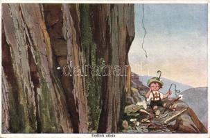 Child Summer holiday in the mountains s: HSB