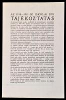 1911 Az Országos Magyar Királyi Iparművészeti Iskola nappali és esti képzéseinek tanórarendjei az 19...