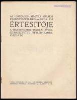 1910 Az Országos Magyar Királyi Iparművészeti Iskola 1909-1910 évi értesítője a harmincadik iskolai ...