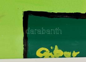 Czibor Ildikó (1969- ): Evoluxion, olaj, farost, keretben, 30×40 cm