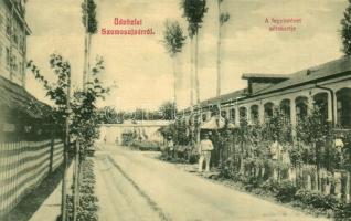 Szamosújvár, Gherla; A fegyintézet sétakertje, börtön. W. L. 1875. / prison, jail, park, garden