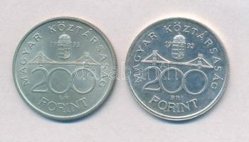 1992-1993. 200Ft Ag "MNB" (2x) T:1-,2