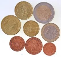 Németország 2002-2004. 1c-2E (8xklf) forgalmi sor T:1-,2 Germany 2002-2004. 1 Cent - 2 Euro (8xdiff) coin set C:AU,XF