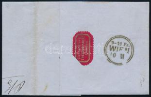 15kr levélen ,,KASCHAU" - ,,WIEN" 15kr on cover ,,KASCHAU" - ,,WIEN"