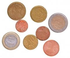Spanyolország 1999-2008. 1c-2E (8xklf) forgalmi sor T:2 Spain 1999-2008. 1 Cent - 2 Euro (8xdiff) coin set C:XF