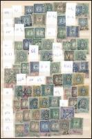 Osztrák okmánybélyeg összeállítás: évjáratok, fogazatváltozatok + 2 vízjeles, berakólapon