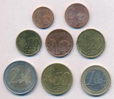 Franciaország 1999-2004. 1c-2E (8xklf) forgalmi sor T:2
France 1999-2004. 1 Cent - 2 Euro (8xdiff) ...