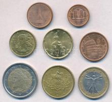 Olaszország 2002. 1c-2E (8xklf) forgalmi sor T:2 Italy 2002. 1 Cent - 2 Euro (8xdiff) coin set C:XF