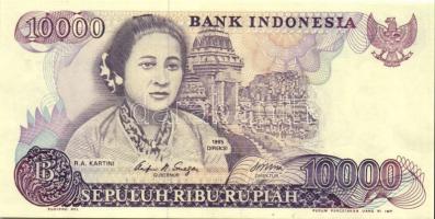 Indonézia 1984-88. 100R, 500R (2x) 2klf papíron, 1000R, 5000R, 10.000R teljes sor!  T:I