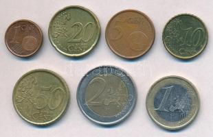 Spanyolország 1999-2003. 1c-2E (7xklf) forgalmi sor, 2c-es nélkül T:2
Spain 1999-2003. 1 Cent - 2 E...