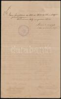 1889 Komárom, A szendi uradalmi birtok vadászati jogának bérbeadása Konkoly-Thege Lajos részére, 7+2...