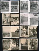 cca 1940 Erdélyi fotógyűjtemény. 52 db 6x9 cm-es fotó kis berakóban. Szováta, Szent Anna tó, kirándu...