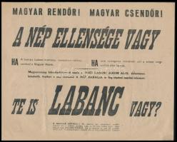 cca 1944 Magyar rendőrökhöz és csendőrökhöz szóló, a német SS-szel való szembeállásra felszólító két...