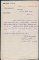 1925 A Nemzeti Újság titkárának aláírt fejléces levele