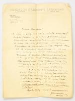 1938 Országos Gárdonyi Társaság levél fejléces papíron