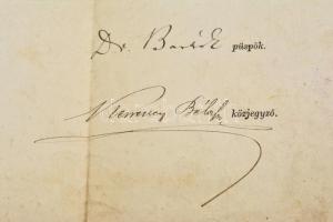 1906 Bartók György püspök, filozófus saját kézzel aláírása papi kinevezésen