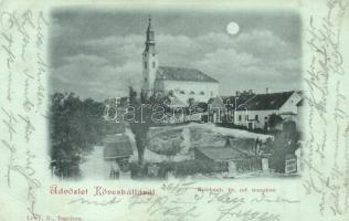 Köveskál, Köveskálla; Kút-domb, Református templom. Löwy B. kiadása (EK)