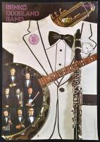 1977 Benkó Dixieland Band plakát, 84x59 cm