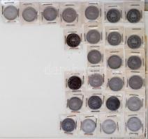 ~569db-os vegyes magyar fémpénz tétel szalagos irományfedélben, közte a korona és pengőidőszak érmei...