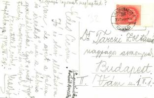 1942 Hajdúbagos, utcakép, Református templom. photo (apró szakadás / tiny tear)