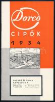 1934 Dorco cipők art deco reklámfüzet, szép állapotban