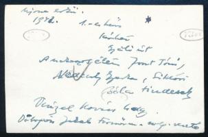 1942 Újonc eskütétel a Gyáli úti 1. sz. helyőrségi kórházban, hátoldalon feliratozott fotó, 6x9 cm