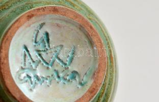 Gorka Géza (1894-1971): Kis váza. Mázas kerámia, jelzett (Nógrádverőce), restaurált, m: 14 cm