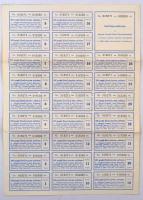 Budapest 1938. "Szeged-Csanádi Vasut Részvénytársaság" tíz részvénye összesen 500P-ről, ma...